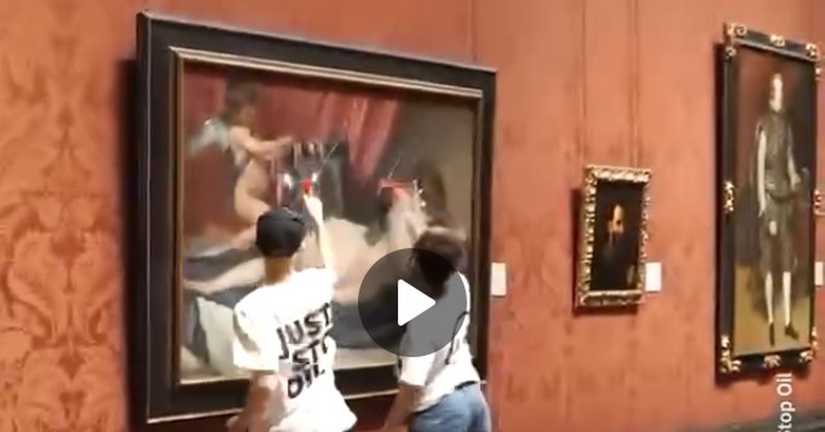 Картина из Национальной галереи Лондона подверглась нападкам «экоактивистов»