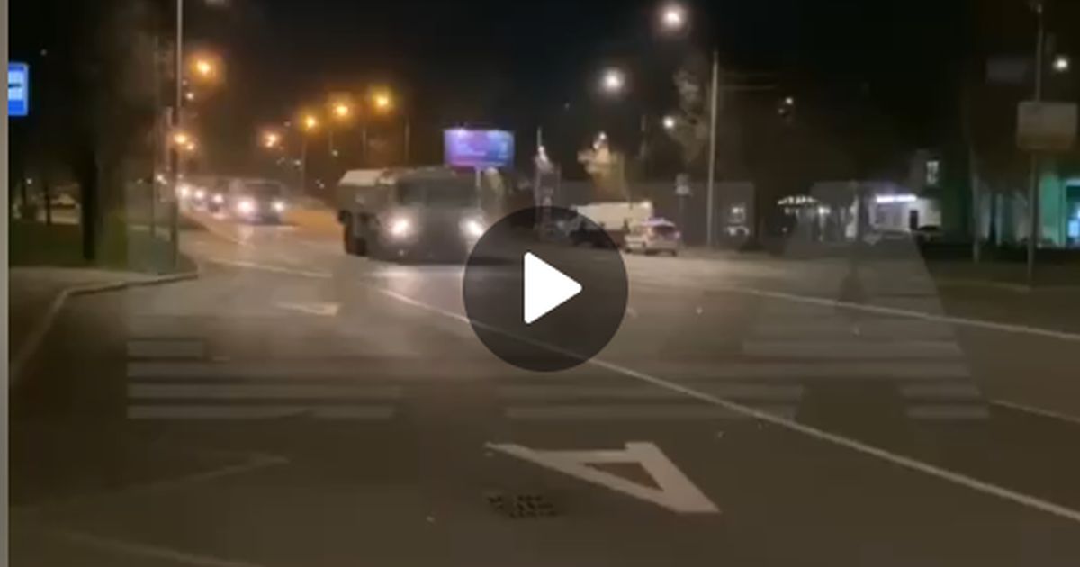 Видео: в ночь на 20 апреля военная техника входит в Москву