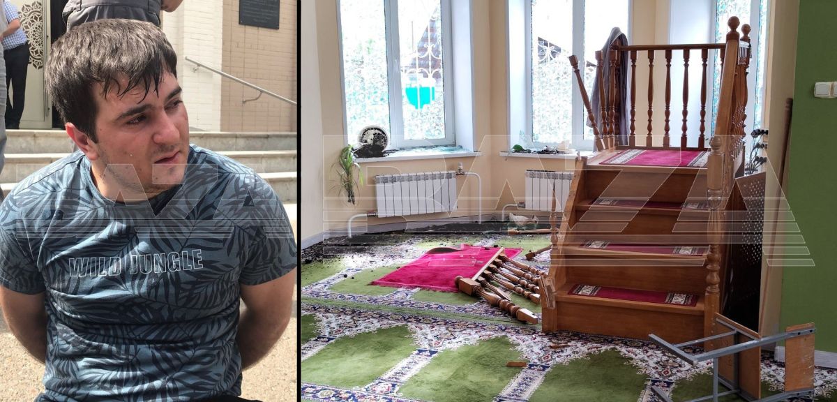 Неадекват разгромил соборную мечеть в Красноярске