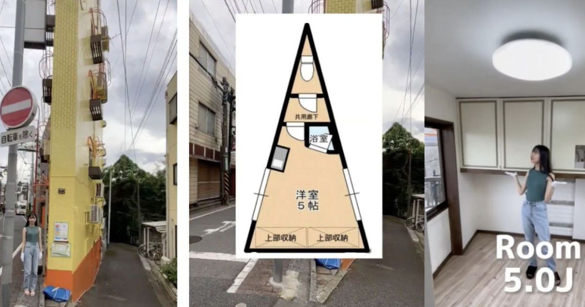 Сверхплотные квадраты: в Японии можно арендовать треугольную мини-студию за 25 тыс рублей