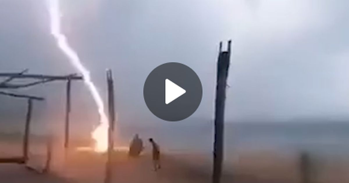 Редчайшее видео: смерть от удара молнии зафиксировал случайный очевидец