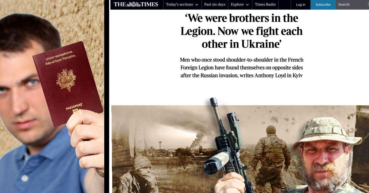 Есть данные: выходцы из Иностранного легиона (Франция) воюют друг против друга: за Россию или за Украину