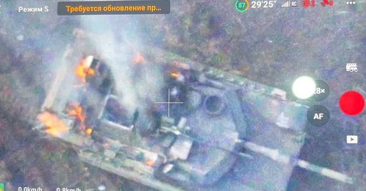 С Донбасса пришел снимок подбитого американского танка Abrams 