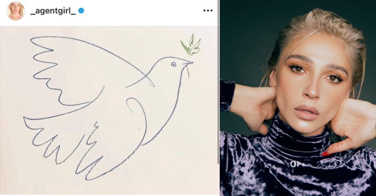 Коварная блогерша Ивлеева оштрафована за циничное преступление: нарисовала голубя мира