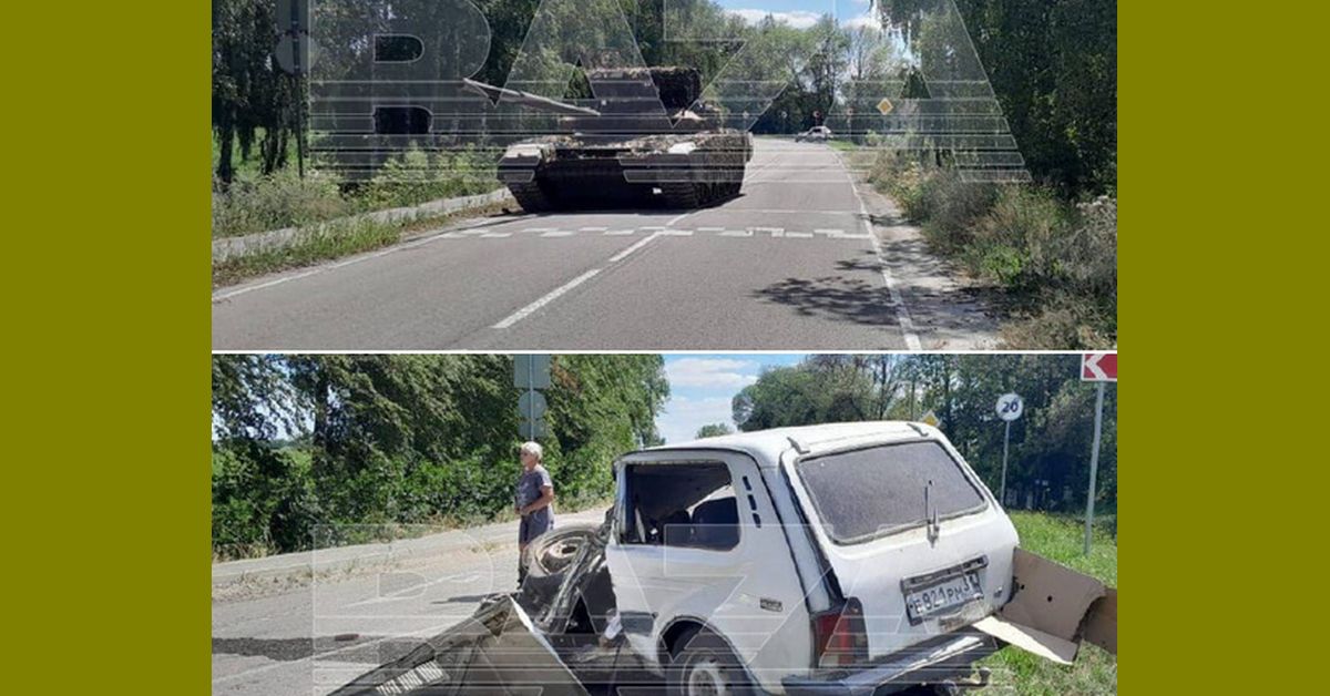 ДТП эпохи СВО: танк наехал на мирную «Ниву». 73-летний водитель скончался