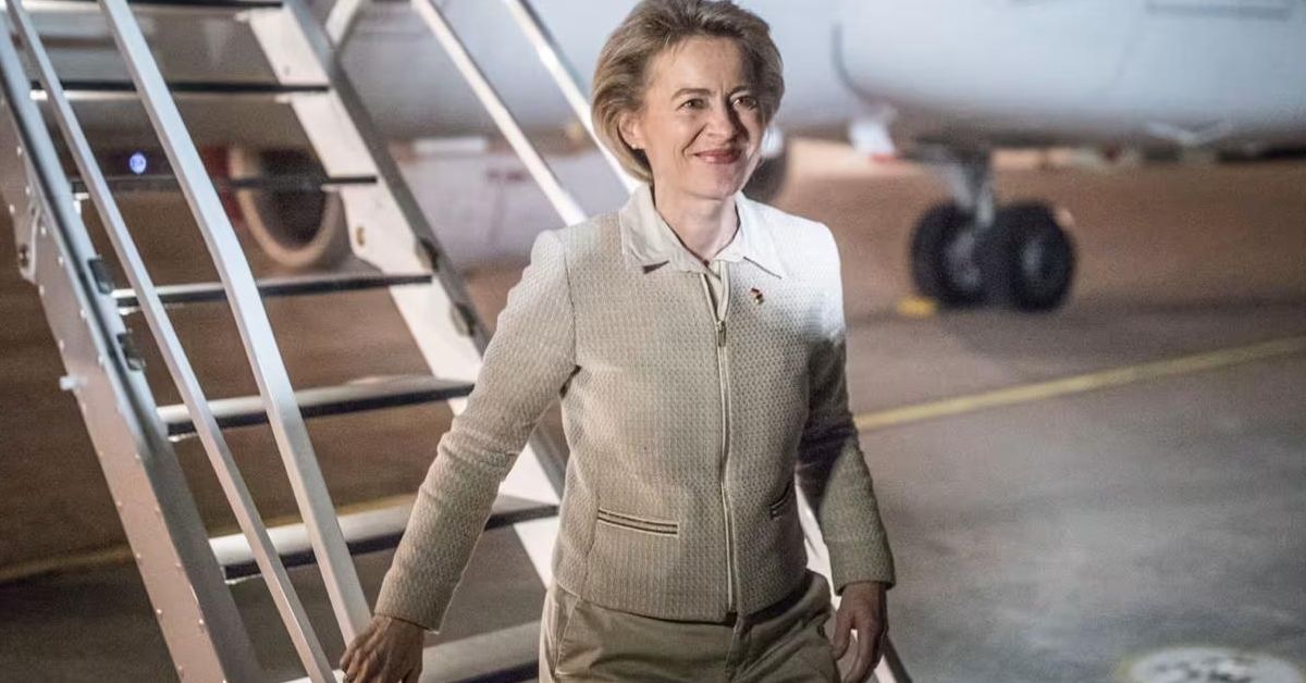 Россия подозревается ослеплении самолета  Урсулы фон дер Ляйен