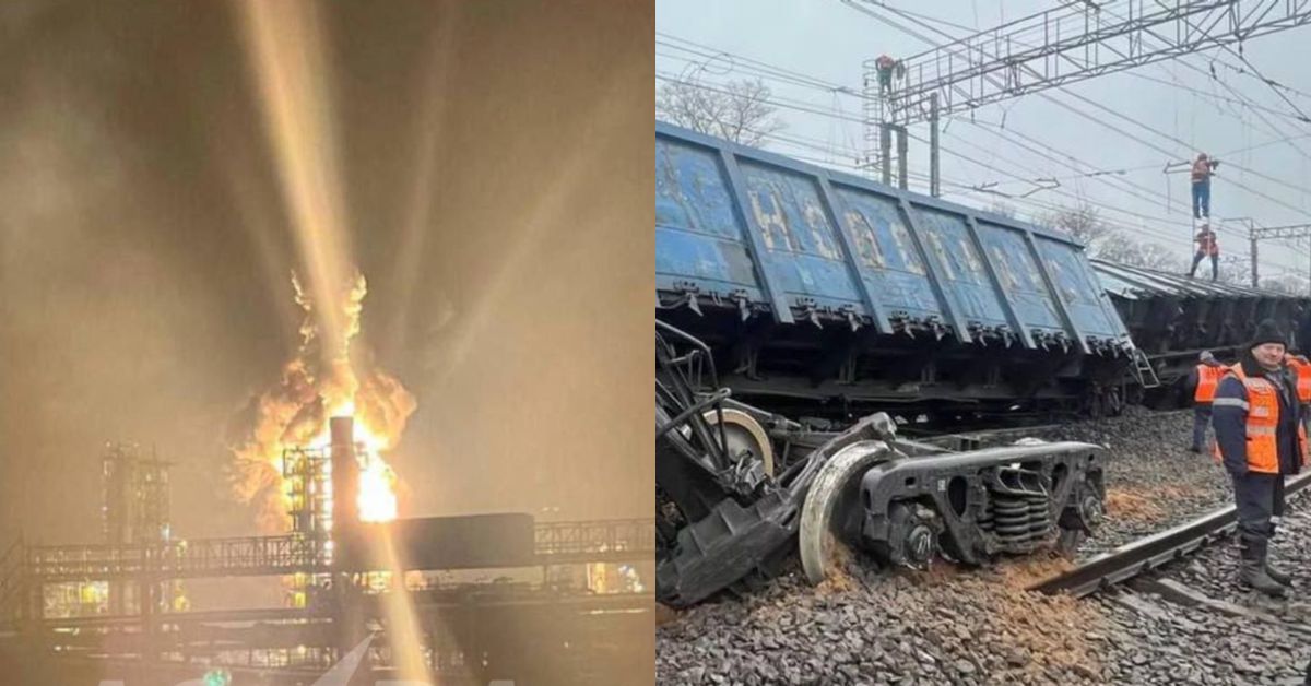 Взрывы на нефтебазах (под Киевом и в Ленобласти), ЧП на железных дорогах в обеих бывших братских странах. Трамп засомневался в шансах остановить СВО — 14.09.25 Взрывы на нефтебазах (под Киевом и в Ленобласти), ЧП на железных дорогах в обеих бывших братских странах. Трамп засомневался в шансах остановить СВО — 14.09.25