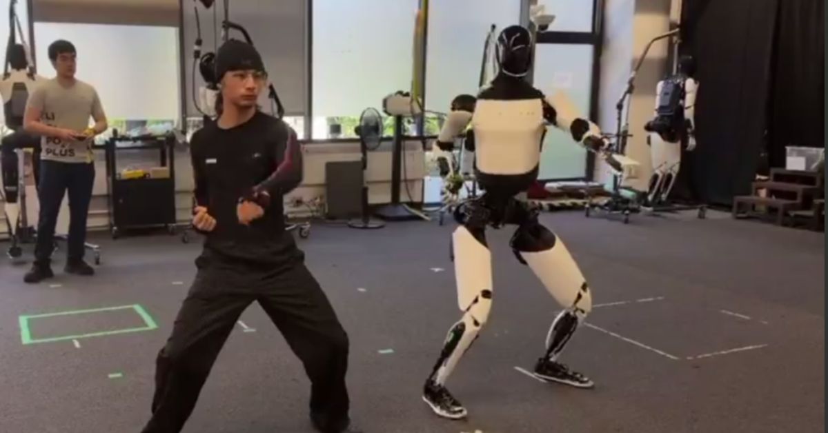 Ой, что это?! Робот Optimus демонстрирует навыки кунг-фу